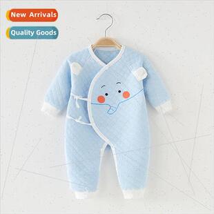 Baby onesie warm cotton spring fall and winter pajamas newbo