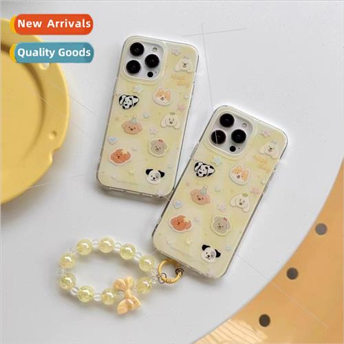 Japan and  Korea ins yellow background cartoon animals 适用