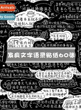 60 crazy quotes expression bag stickers ins creative decorat
