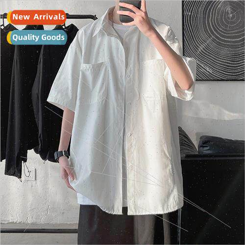 Shirt mens summer short-sleeved nd of Korean casual shirt ja