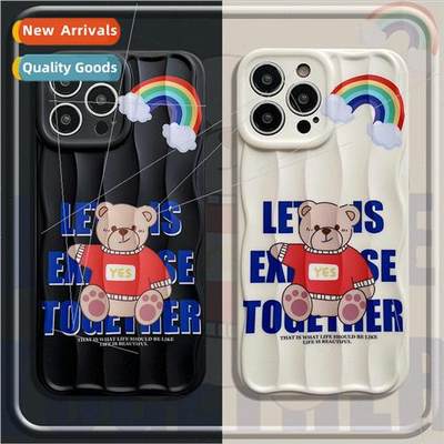 Cartoon cute sweater bear 适用 Apple 14/13ProMax phone case