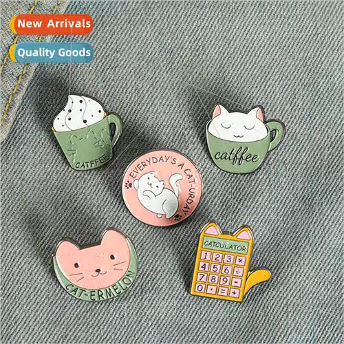New creative cartoon cat coffee cup computer modeling alloy