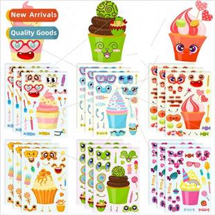 face stickers ice pack cream sweet cake fun childrens