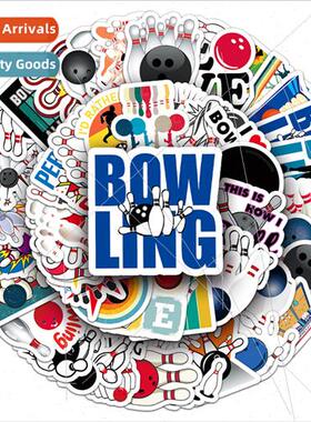 50 bowling creative personality graffiti stickers waterproof