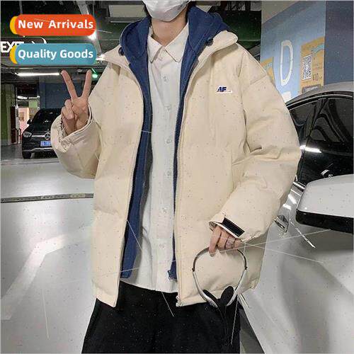Fake two-piece cotton jacket boys 2021 winter Korea loose nd