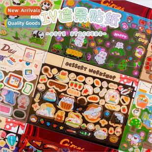 card stickers transparent PET cartoon goo pvc cute aquascape