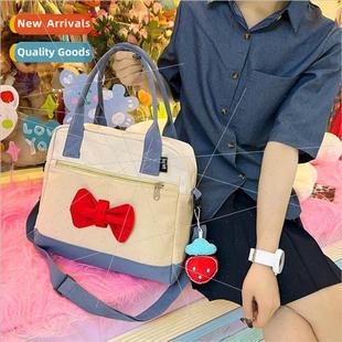 handbag 2022 shoulder cute bag fresh bow small Japanese new