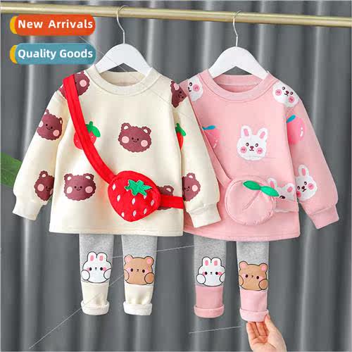 New childrens padded suit fall and winter girls thickened pr
