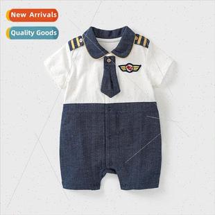 Baby onesie Korean  of 2023 summer baby boy clothes newborn