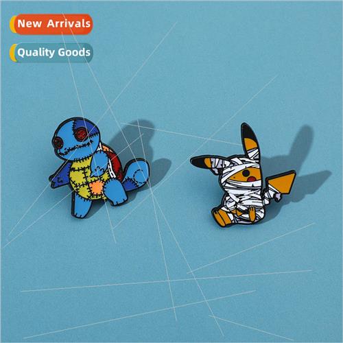 Pokémon metal badge Pokémon Jenny turtle Pikachu cartoon c