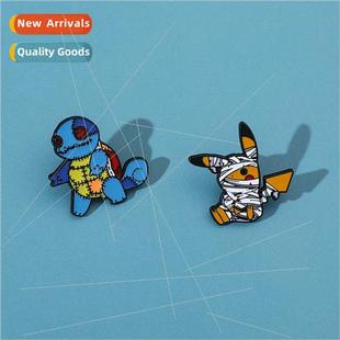 Jenny badge turtle Pikachu Pokémon cartoon metal
