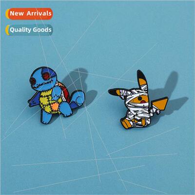 Pokémon metal badge Pokémon Jenny turtle Pikachu cartoon c