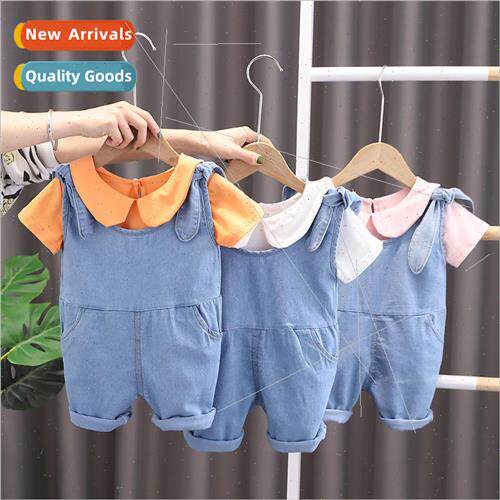 Childrens summer new girls infant childrens suit cartoon cas