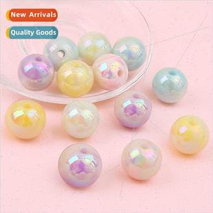 hole straight colorful round loose 16mm beads acrylic