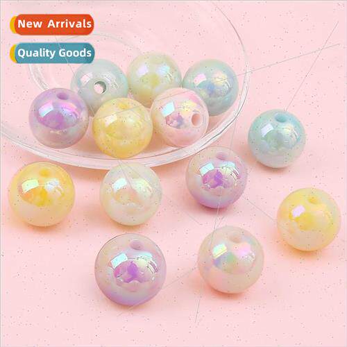 16mm acrylic straight hole colorful round beads loose beads