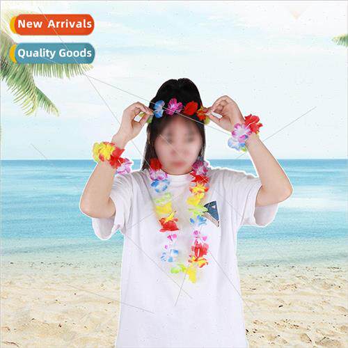 2023 new dance per适用mance head flower Hawaiian neck ring h