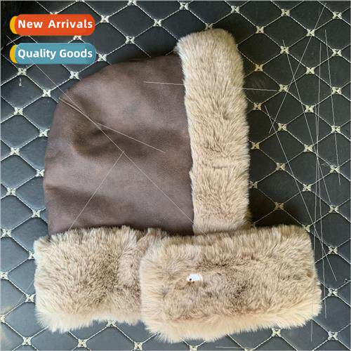 Autumn and winter new suede thunderbolt cap warm cold cap ou