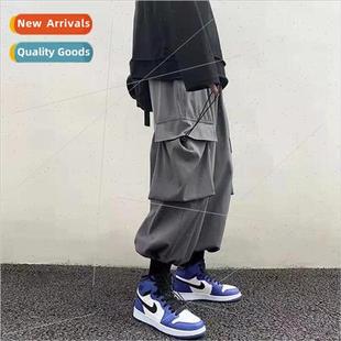 ins men leggings drawstring loose Kong Hong pants Work