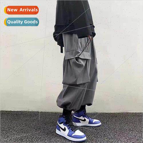 Work pants men nd Hong Kong  ins loose drawstring leggings s