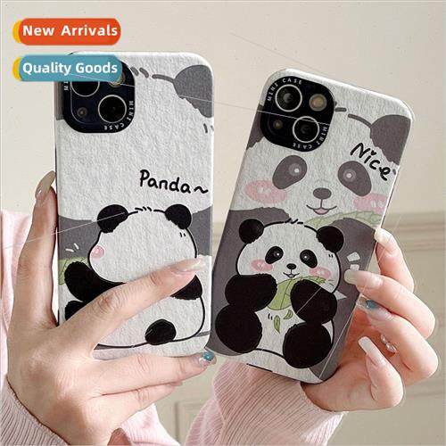Cartoon cute panda couple  适用 14ProMax phone case iPhone13