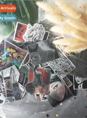 49 pcs laser black and white stickers horror manga Tomie vor