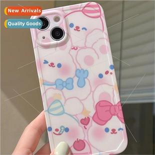 Phone iPh Bunny 13Pro Apple Bow 适用 Case Cartoon Cute