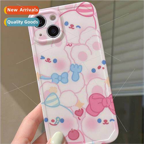 Cartoon Cute Bow Bunny 适用 14/13Pro Apple 11 Phone Case iPh