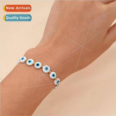 Bohemian ins retro  uli Bao porcelain flat eyes pure handmad