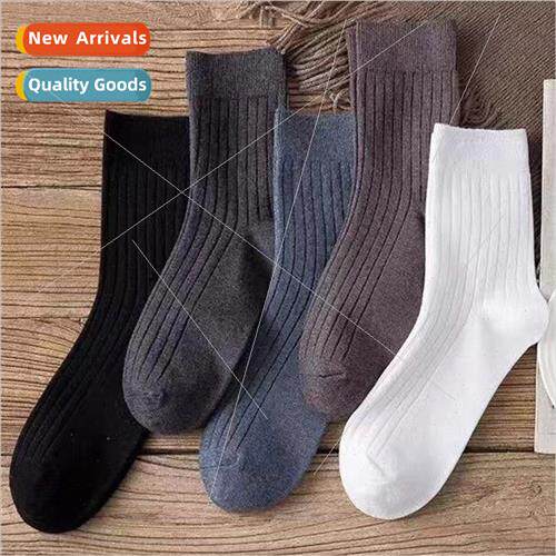 Cotton socks mens mid-calf anti-sweat odor socks fall and wi