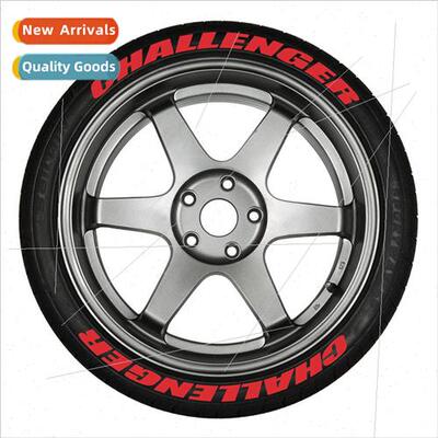 Car tire letter stickers 3D stereo with black background Eng