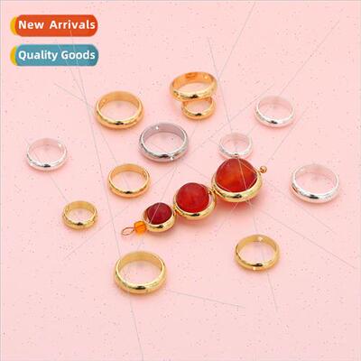 The color preservation 14K gold round wrapped bead circle ha