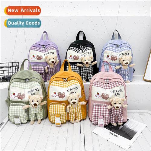 2022 new fashion cute doll children small backpack boys and