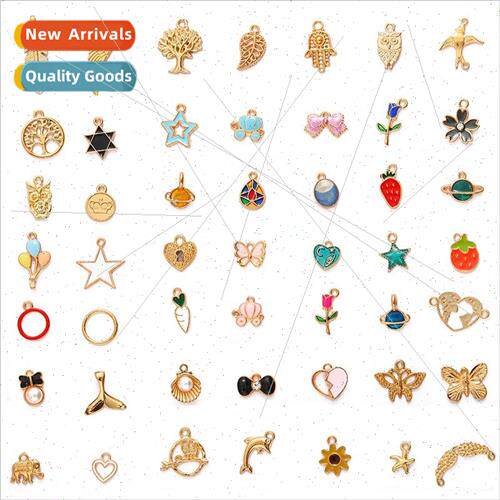Cartoon alloy oil drop earrings jewelry small pendant diy ha