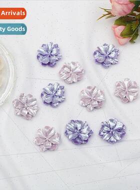 Resin small wrinkled chrysanthemum flower flower hair ring e