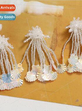Illusion ginkgo biloba tassel crystal flowers diy handmade w