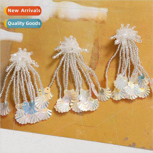 Illusion ginkgo biloba tassel crystal flowers diy handmade w