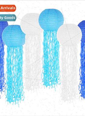 Jellyfish Paper Lanterns Mermaid Birthday Decoration Colorfu
