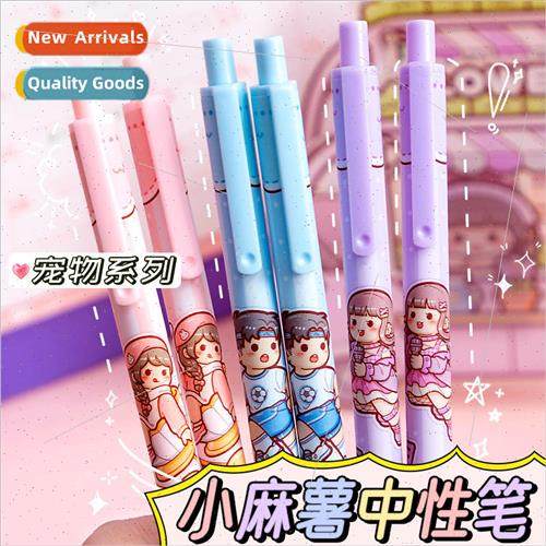 New small spuds unisex pens click pen straight liquid ballpo