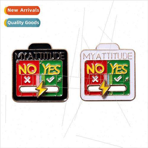 Creative Rotating YES/NO Right or Wrong Choice Pin MY ATTITU