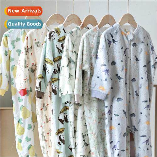 Winter baby facecloth onesie thermostat baby split-legged sl