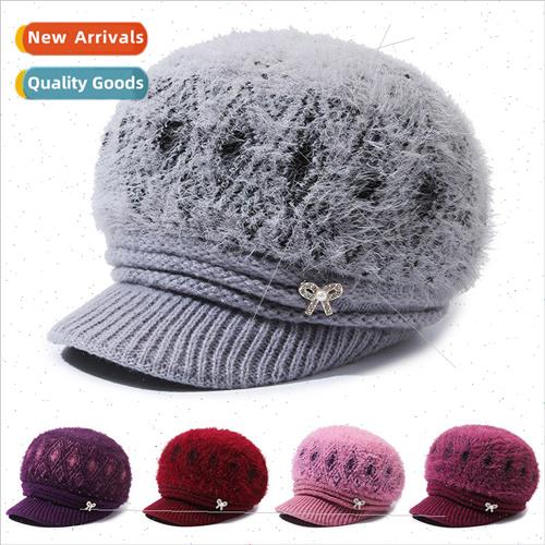 Winter hat old lady warm padded duck tongue hat padded mom h