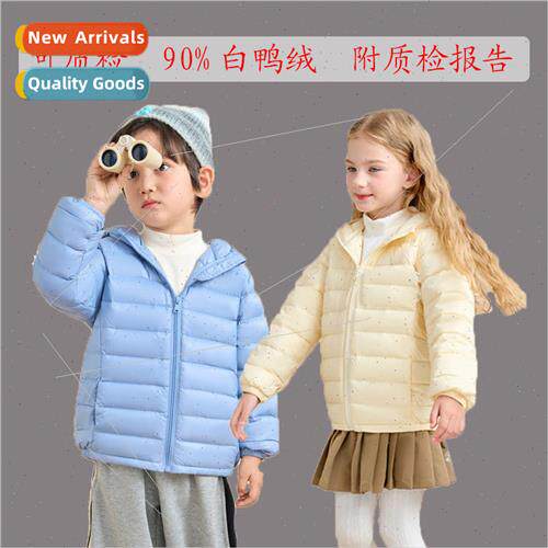 Boys down jacket childrens winter thickened white duck down