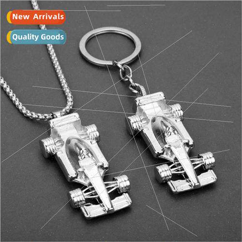 F1 racing car keychain necklace creative mini racing car mod