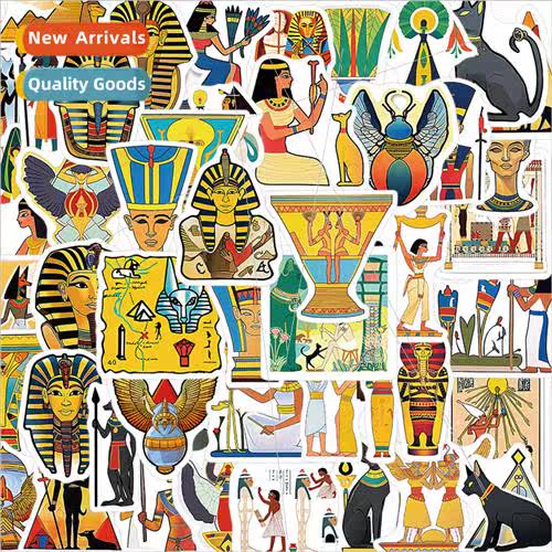 50 cartoon ancient Egyptian graffiti stickers personalized d