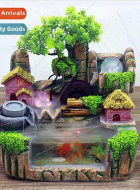 Creative fish tank alpine circulating water fountain rockery