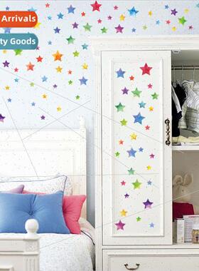 HM51003 colorful stars bedroom entrance cabinet TV wall glas
