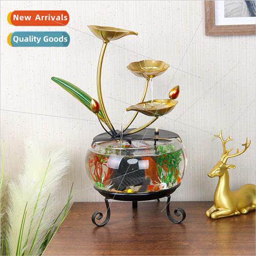 Home decor home glass small fish tank ornaments attracting w