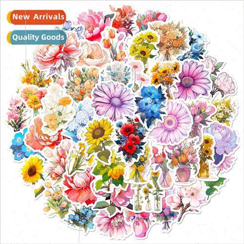 50 pcs of floral stickers new plants and flowers on earth ri