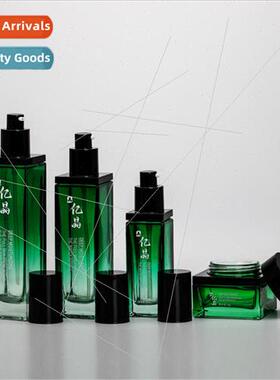New quadrangle thick bottom cosmetic glass bottle 120ml tone