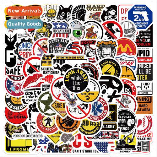 98 Funny Hard Hat sticker graffiti sticker decorative luggag